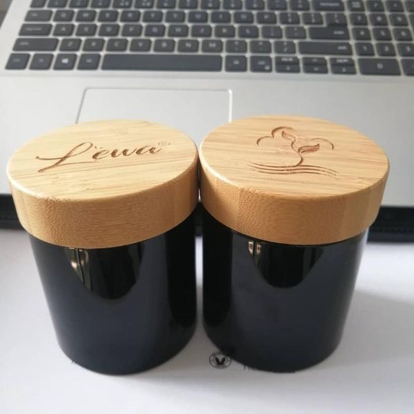 

wholesale custom logo black plastic cream jars 8oz container with lid professional beauty hair tools packaging storage bottles &