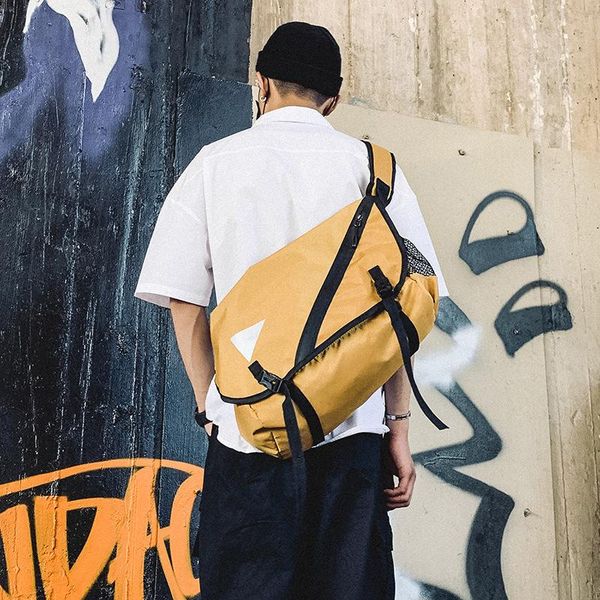 

fashion trend men's nylon messenger bag female shoulder bags large capacity college student schoolbag women leisure package school