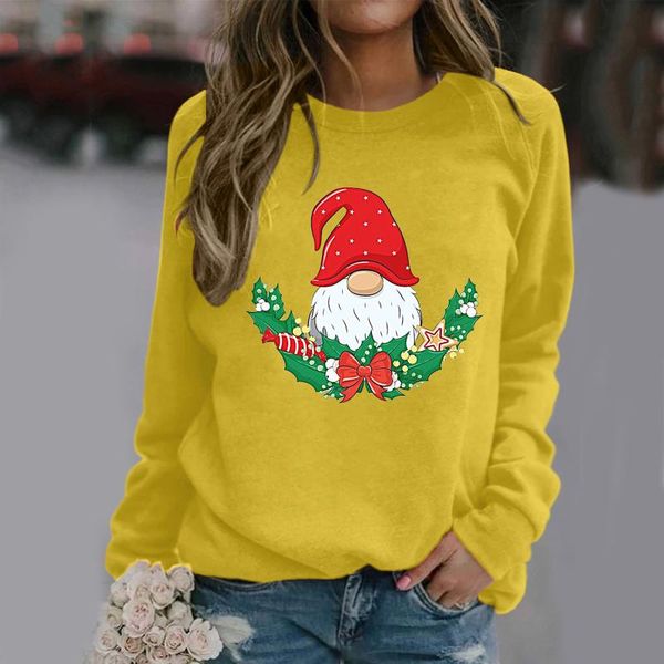 

women's hoodies & sweatshirts 3# autumn winter pullover merry christmas print long-sleeved hooded sweatshirt y2k aesthetic oversized, Black