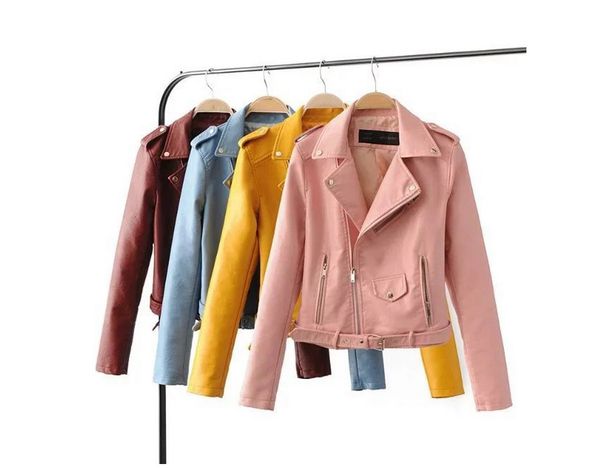 

jacket women's motorcycle pu leather, Black;brown