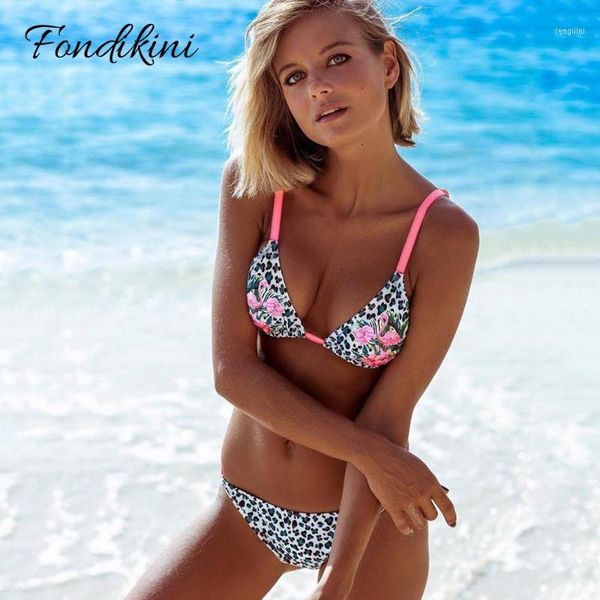 

bikini swimwear women push up 2021 biquini feminino print swimsuit girl floral two piece ruffle traje de bano mujer bandage1, White;black