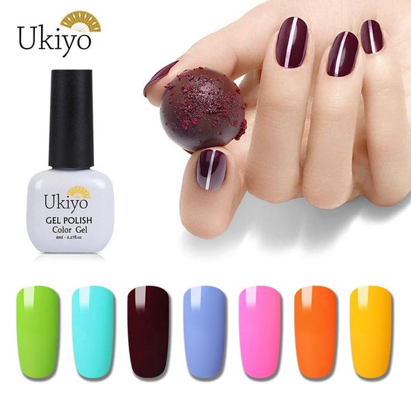 

nail polish ukiyo 8ml macaron uv gel soak off candy color semi permanent lacquer art paint gellak hybrid varnish