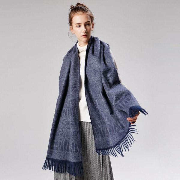 

wraps for lady autumn and winter fashion brand new imitaiton cashmere pashmina quality plain tassels warm scarves 67*180cm wholesale lsf038, Blue;gray