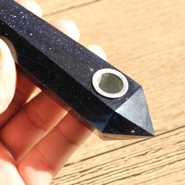 

natural aquamarine sand rhombus pipe gemstones healing crystals chakra stone pendant decorative objects & figurines