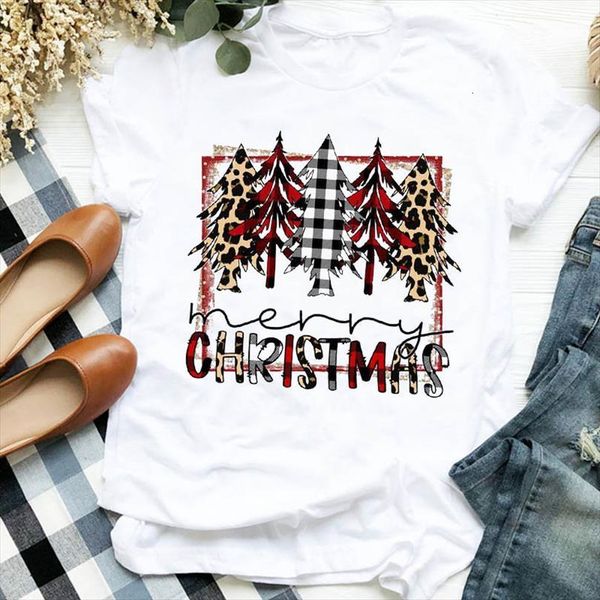 

merry christmas leopard tree men t shirts and women print short sleeve o neck loose summer tee camisetas, White;black