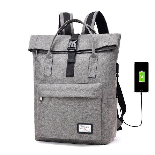 

backpack 2021 canvas women school bag for girls large capacity usb charge men lapsac a main female bagpack