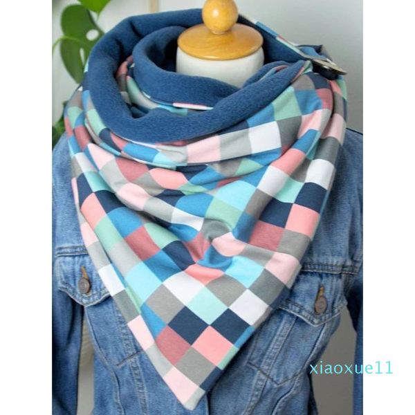 Schals Winter Frauen Schal Wraps Plaid Druck Mode Retro Weibliche Multi-Zweck Schal Warme Taste Weiche Wrap Schals Bandana 2021