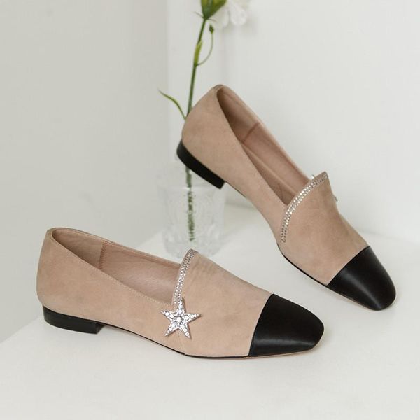 

dress shoes 2021 spring autumn ladies metal decoration fashion loafers female genuine leather women low heels moccasins, Black