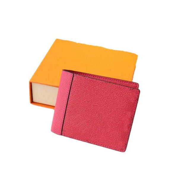 Bolsa de lona de luxo Carteira de bolso carteira de carteira de cartão de bolsa de bolsa de bolsas de alta qualidade bolsas de alta qualidade 60895 padrão cruzado com rosa cor vermelha superior fornecedor
