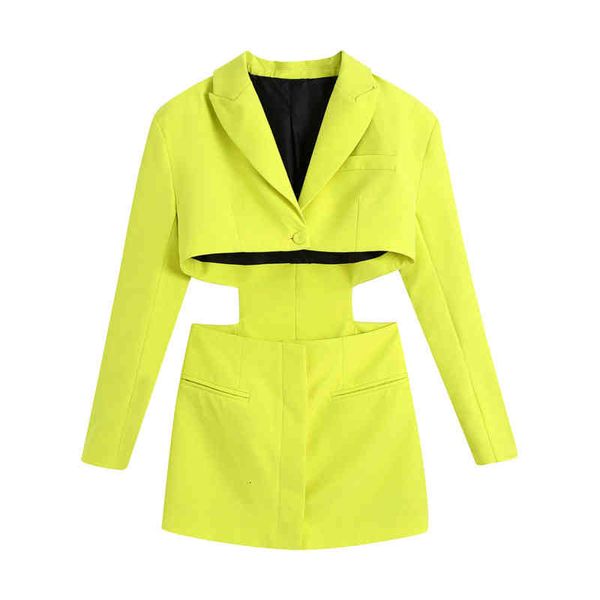 

women's suits & blazers [ewq] korea autumn casual trendy solid color suit collar single button cut waist fashion loose long-sleeved bla, White;black