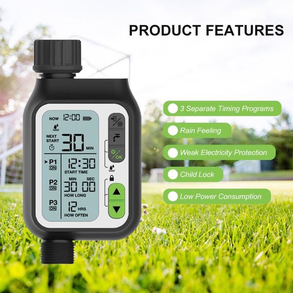 

kkmoon electronic irrigation regulator automatic timer 3 separate timing programs weak electricity protec rain sensor watering equipments