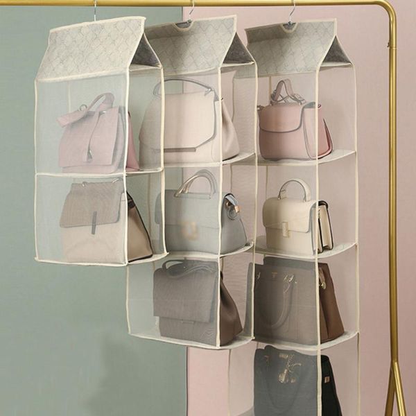 

handbag hanging organizer wardrobe storage bag purse holder for closet boxes & bins