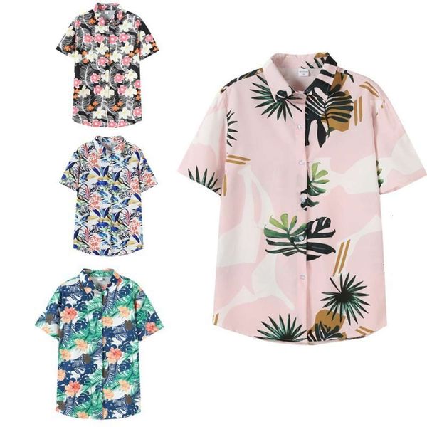 

dresses spring short sleeve printed shirt loose for men, White;black