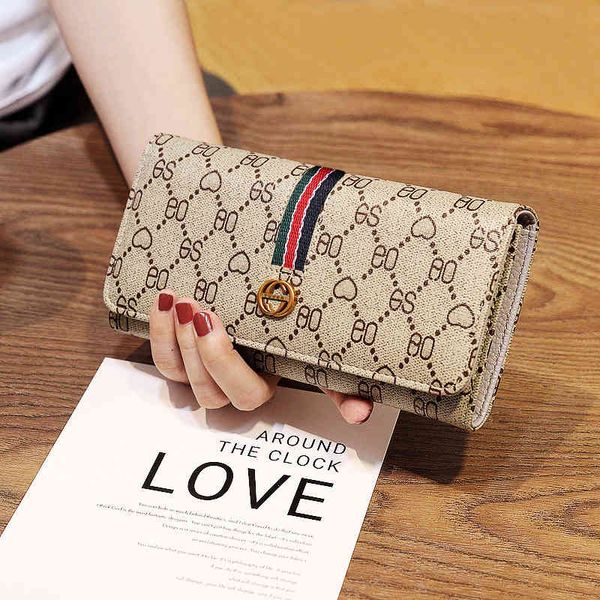

luxury herme handbags and storage long wallet card integrated women's multi-functional folding 2021 new fashion simple u