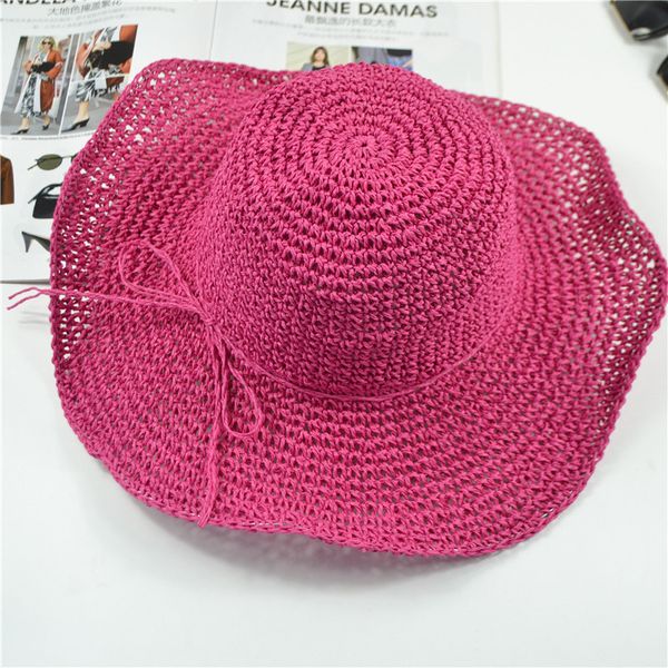 

version foldable beach big edge straw hat for women in summer, Blue;gray