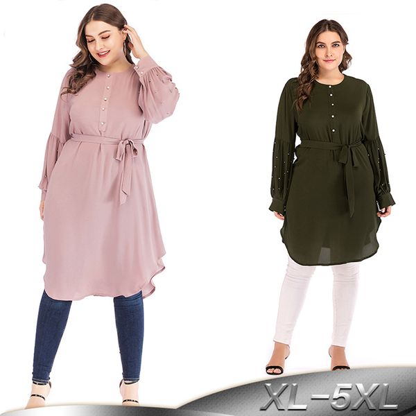

plus size chiffon shirt blouse women and blouses blusas mujer de moda camisa feminina clothes muslim fashion mujer, Red