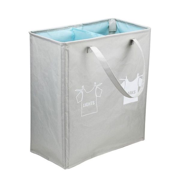 

oxford double lattice laundry basket household folding bag storage & organization