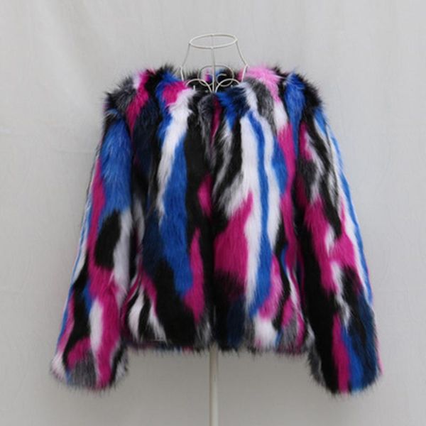 

women's fur & faux brand factory wholesale raccoon coat bat sleeved design natural mix multi colors mink jacket, Black
