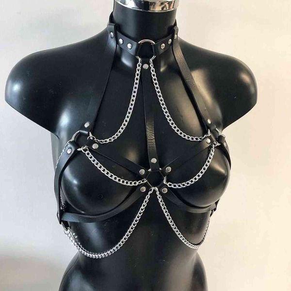 Nxy conjunto sexy pentagrama gaiola sutiã para mulheres negras elástico ajustar bondage bralette estrappy pastel goth harajuku lingerie dança preto 1130