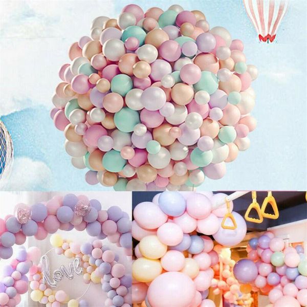 

party decoration 100pcs latex balloons set macaron candy colored pastel 10 inch