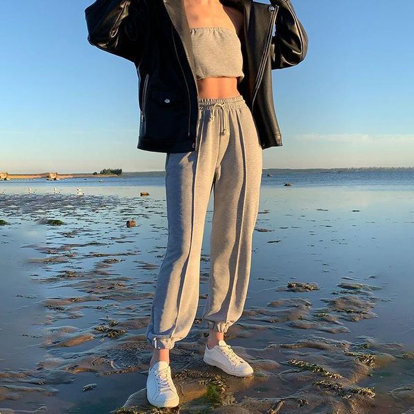 

women's pants & capris wide leg sweatpants women workout baggy sport joggers streetwear high waisted loose hip trousers, Black;white