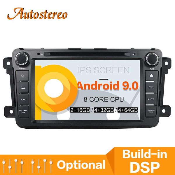 

player dsp android 9 car dvd headunit for cx-9 2008-2021 auto stereo gps navigation radio tape recorder dashboard px6