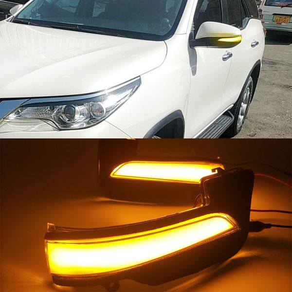 1 пара индикаторов бокового зеркала заднего вида, светодиодный динамический указатель поворота, последовательная лампа для Toyota Hilux Revo Fortuner Innova 2016-2020