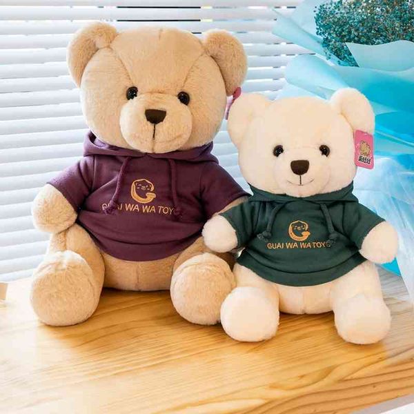 

new sweater bear cartoon little bear cuddle pillow children's plush toy grab doll