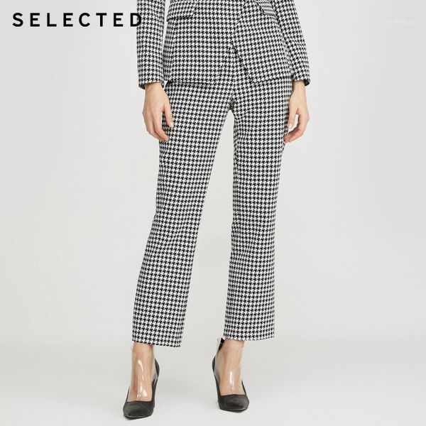

women's houndstooth business casual pants temperament trousers s|420118512 & capris, Black;white