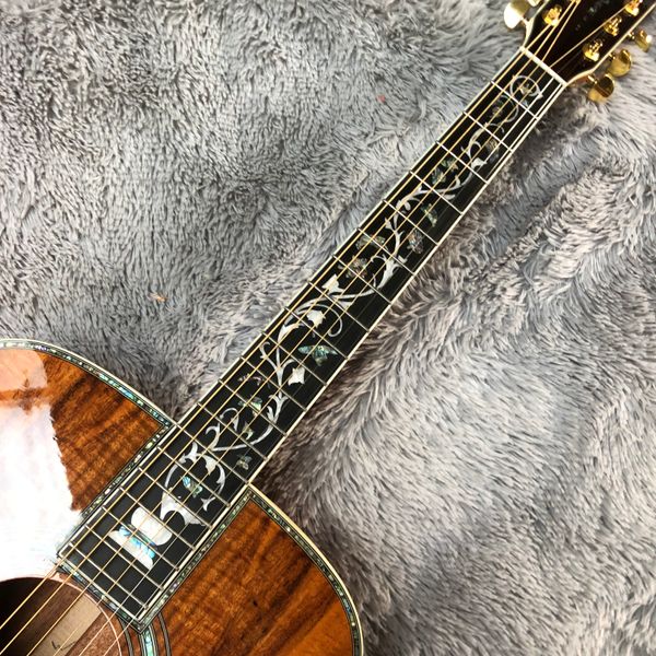 

41 inch full koa wood tree of life acoustic acoustic guitar