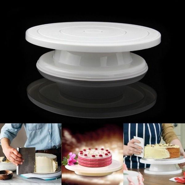 

baking & pastry tools diy pan anti-skid round cake stand plate turntable rotating decorating rotary table kitchen accessories