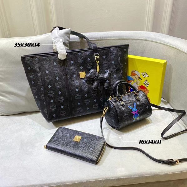 

3-piece set luxurys designers bag women handbag messenger oxidizing leather pochette metis elegant shoulder multifunctional large-capacity s