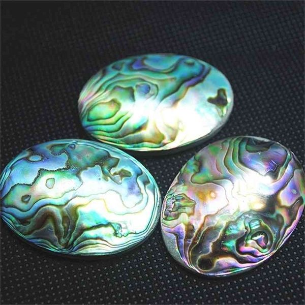 3 pcs Natural Mar Abalone Shell Cabochões Forma Oval 30x40mm para encantos Pingentes Makings Natureza Loose Beads Acessórios DIY