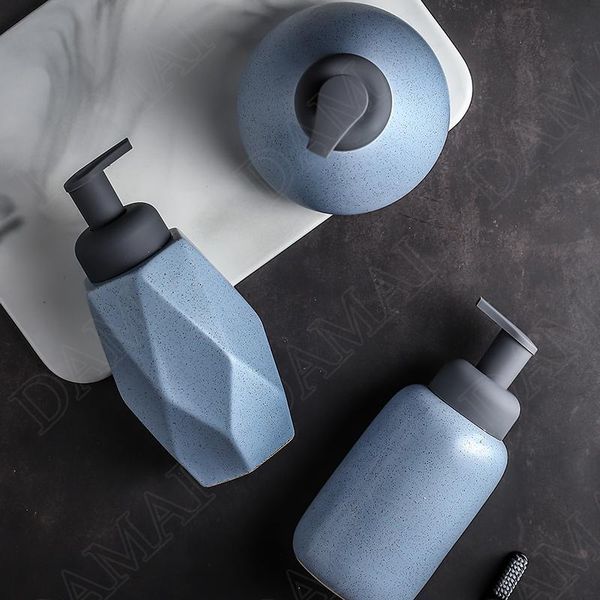 

liquid soap dispenser creativity matte ceramic shampoo bottle nordic simple press household restroom bathroom decoration accessories