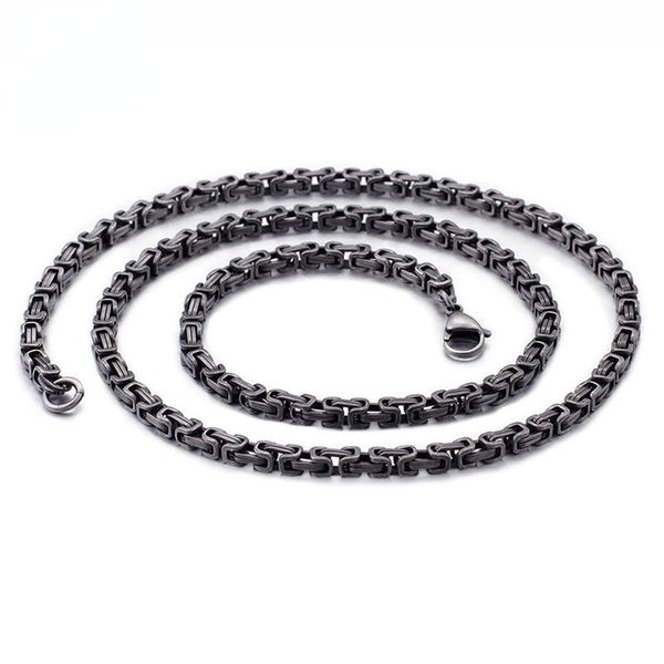 

chains men's necklaces goth couple trend stainless steel jewelry accessories punk party fashion men male necklace neck chain, Silver