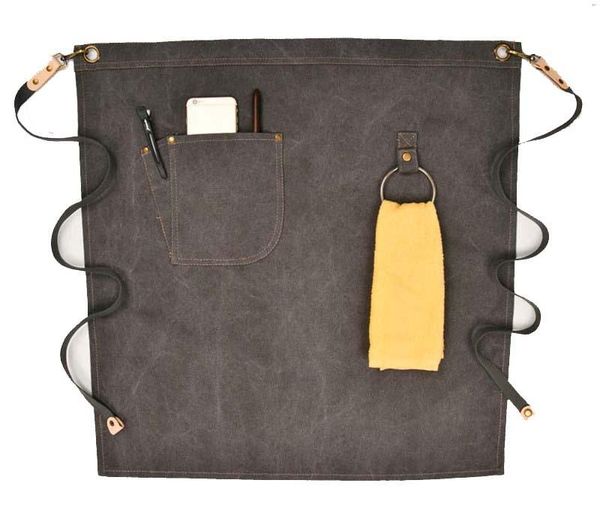 

aprons black waitress kitchen restaurant half apron for men women waist