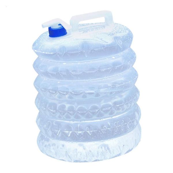 

campleader outdoor collapsible water bag pe folding bucket portable plastics w/ lid hiking supplies bags