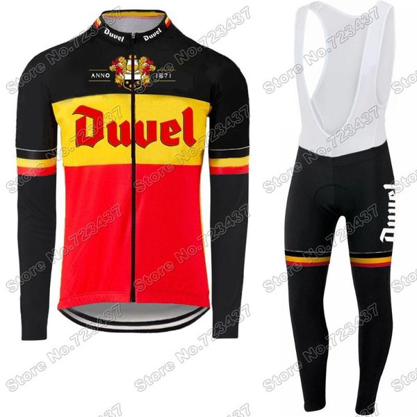 

summer duvel cycling jersey long sleeve set belgium clothing road bike suit beer bicycle fietskleding racing sets, Black;blue