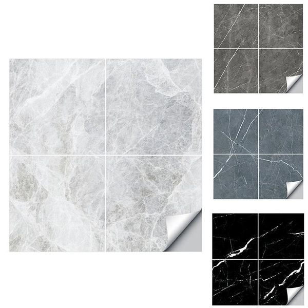 

wall stickers 4 pcs imitation marble pattern oil proof sticker kitchen counterwaterproof tile living room decor