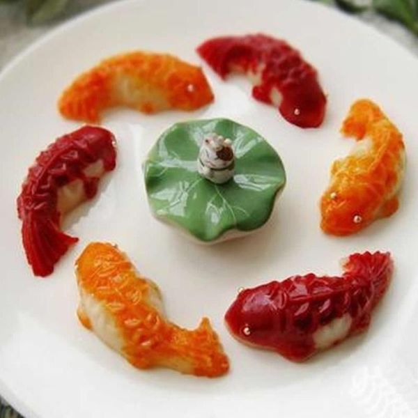 

cake tools 1pc diy 3d koi fish chocolate mould jelly handmade mold