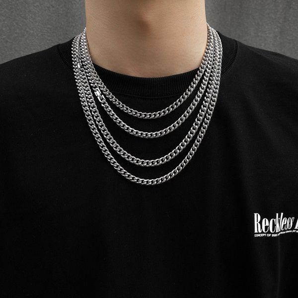 

hip hop thick cuban chain necklace xinjie cuba chains jewelry, Silver
