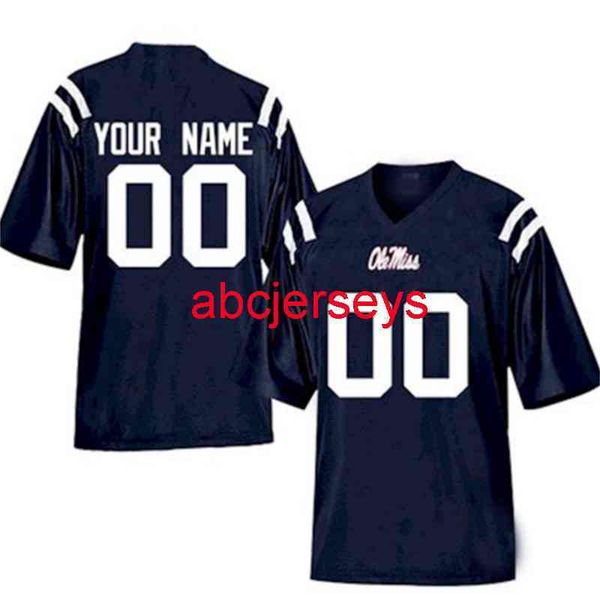 

stitched custom ole miss custom jersey add any name number 4 styles men women youth football jersey xs-6xl, Black