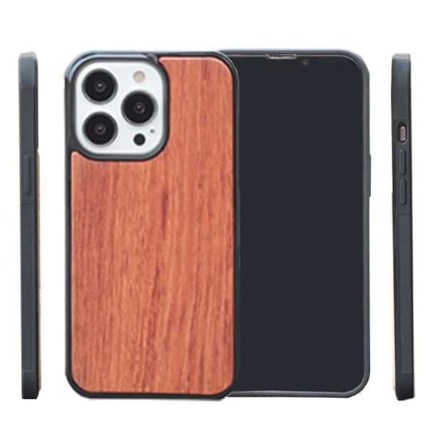 Fabrik Großhandel Holz Handyhüllen für iPhone 13 Pro Max 12 Mi 11 XR Natürliche Bambus Smartphone Cover Holzschale Langlebig