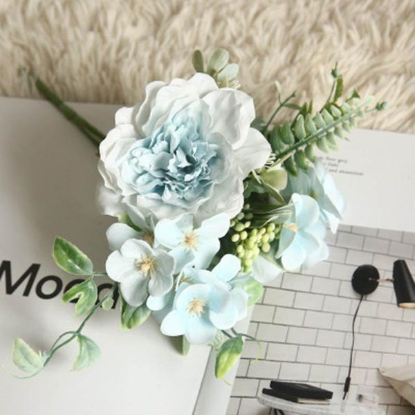 

decorative flowers & wreaths rose christmas decorations for home silk artificial peony wedding decoration marrige flower party decor