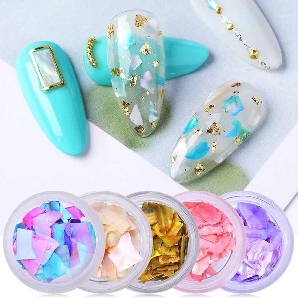 

box nail seashell natural rhinestones mixed size holographics studs jewelry 3d art decorations for nails design1, Silver;gold