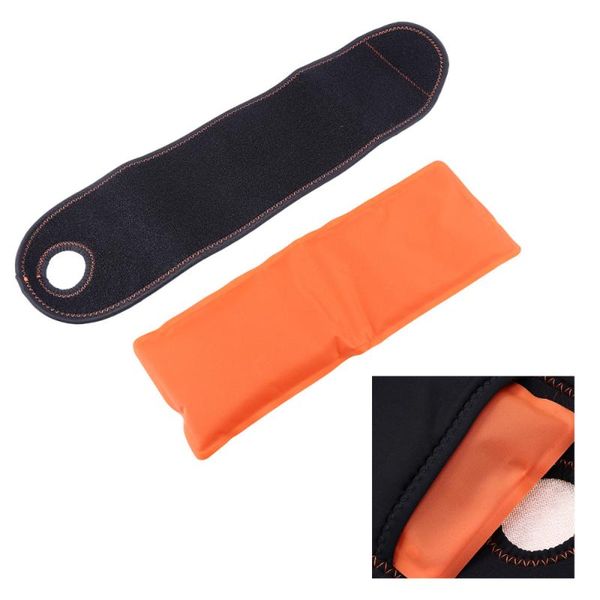 

1pc wrist support wrap thumb hoop gel padded comfortable brace for women, Black;red