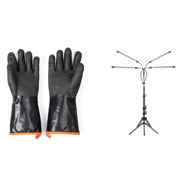 

oven mitts grow light and stand for indoor plant 4 heads led with barbecue gloves heat-resistant cooking grill