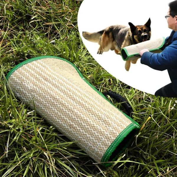 

dog apparel training agility equipment pet bite tug jute sleeve for arm cover