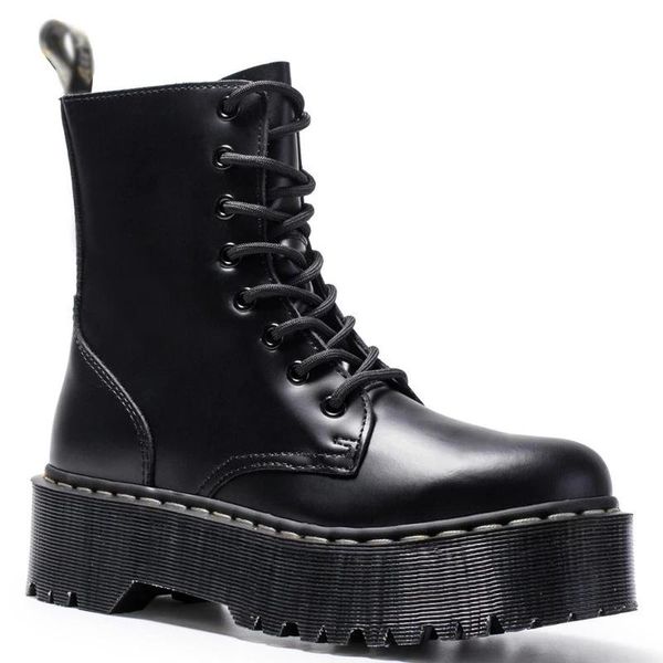 

boots ladies winter leather platform black women high heels shoes