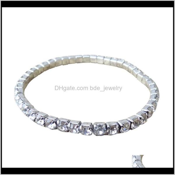 

bracelets jewelryparty bridal charm rhinestone crystal aessories shiny alloy portable wedding women bracelet drop delivery 2021 urakm, Golden;silver